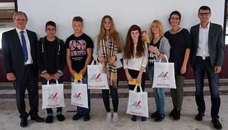 Die Verleihung des 9.000sten Finanzführerscheins Die Gewinner des 9.000sten Finanzführerscheins